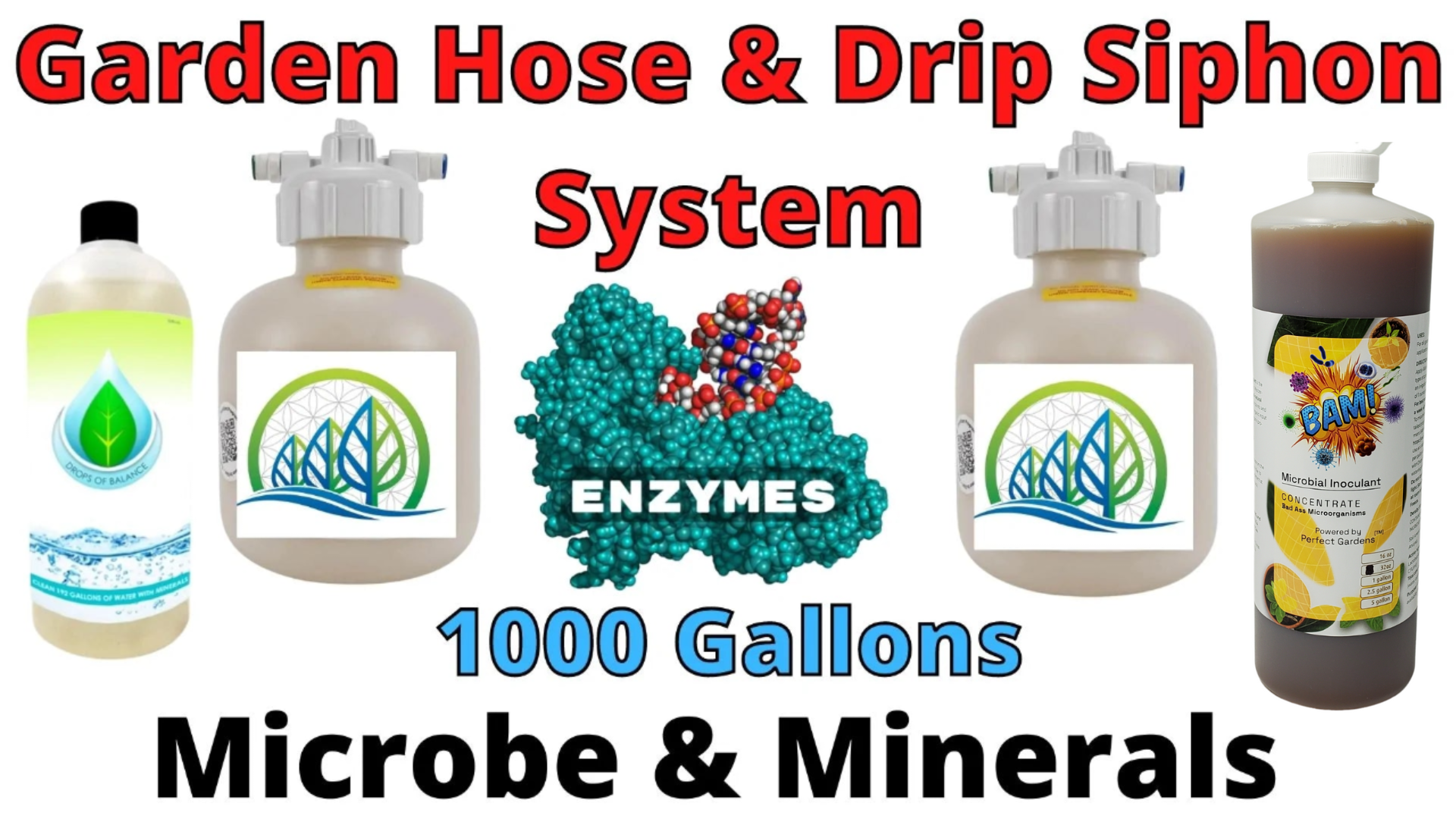 Garden Hose & Drip Siphon Enzymatic Production System