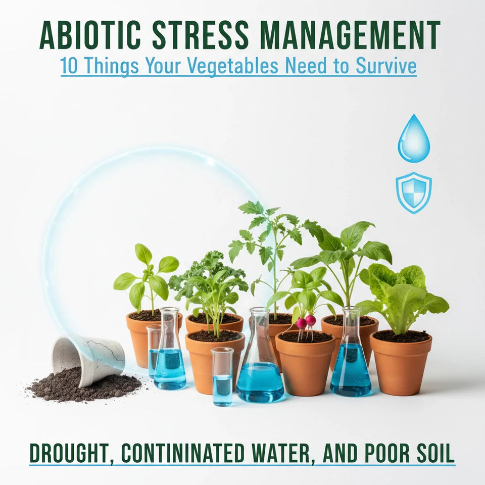 Abiotic Stress Management: 10 Things Your Vegetables Need to Survive Drought, Contaminated Water, and Poor Soil