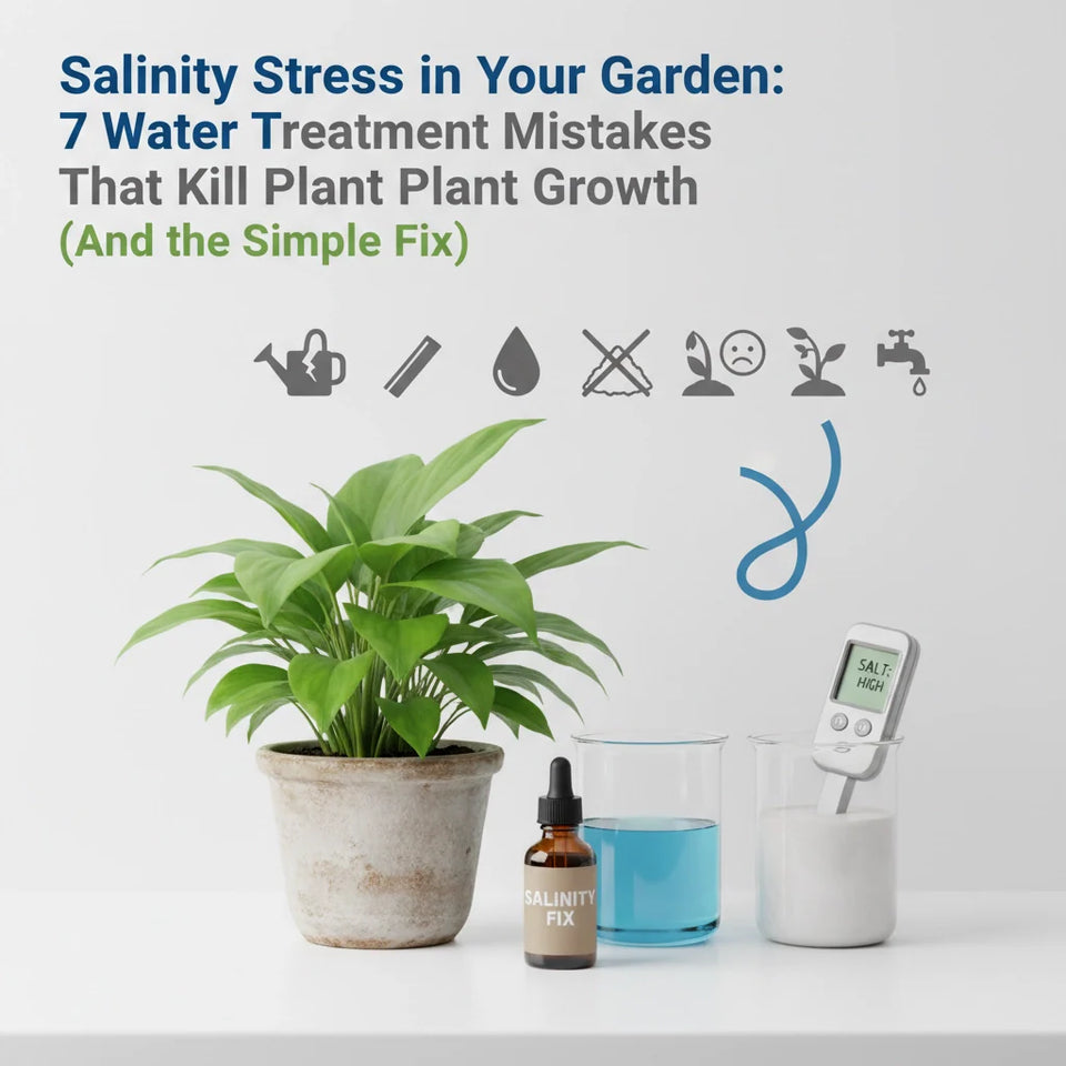 Salinity Stress in Your Garden: 7 Water Treatment Mistakes That Kill Plant Growth (And the Simple Fix)